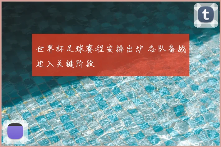 世界杯足球赛程安排出炉 各队备战进入关键阶段